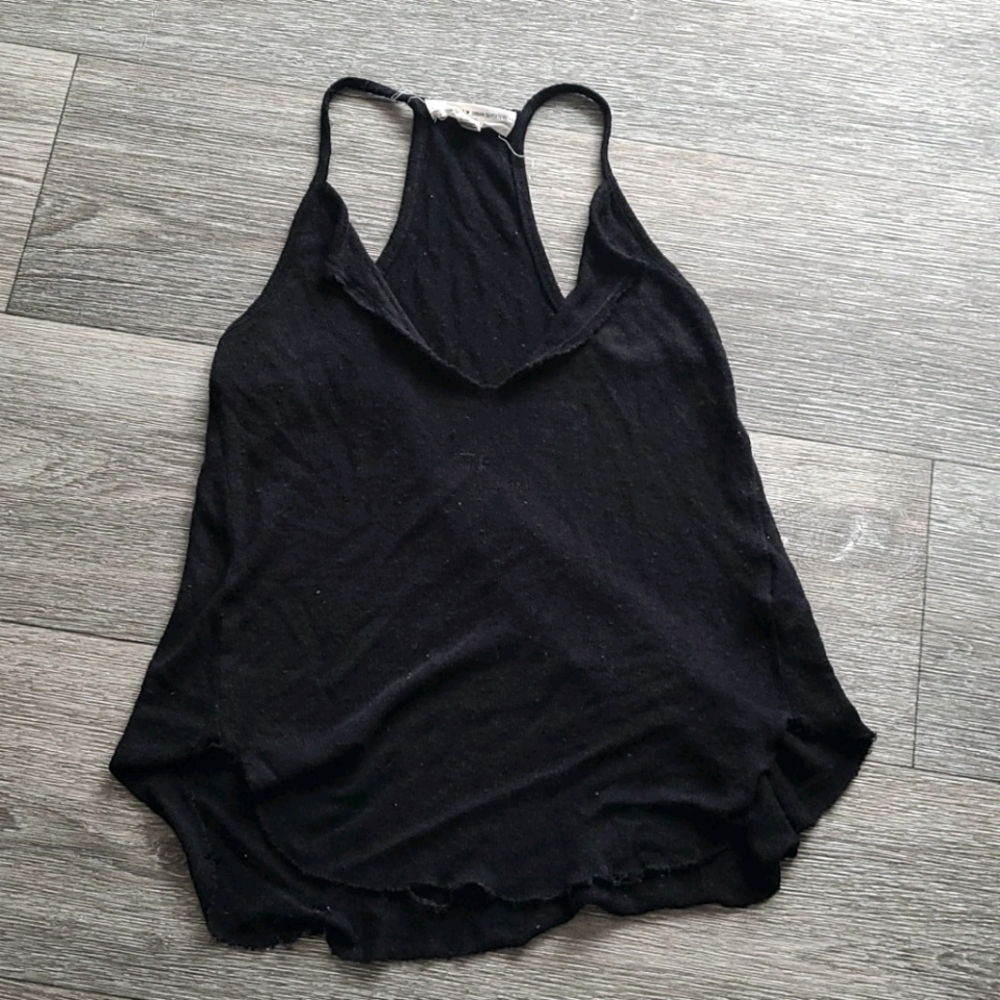 Black cotton tank top
